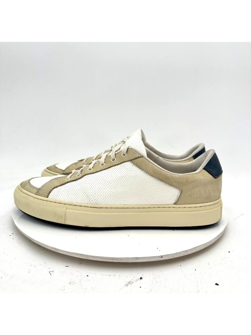Common Projects Retro 70's Women Size EU 41 US 11 White Brown Suede Leather Shoe